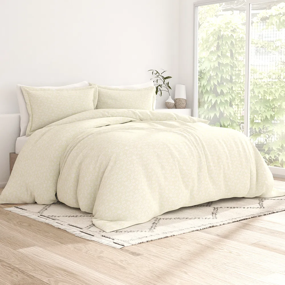 Wheatfield Pattern 3-Piece Duvet Cover Set