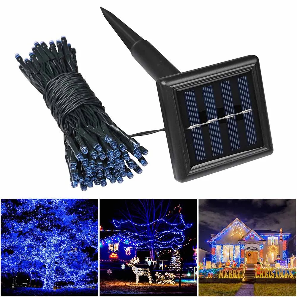 Yescom 100LEDs Solar Patio Christmas Holiday String Light