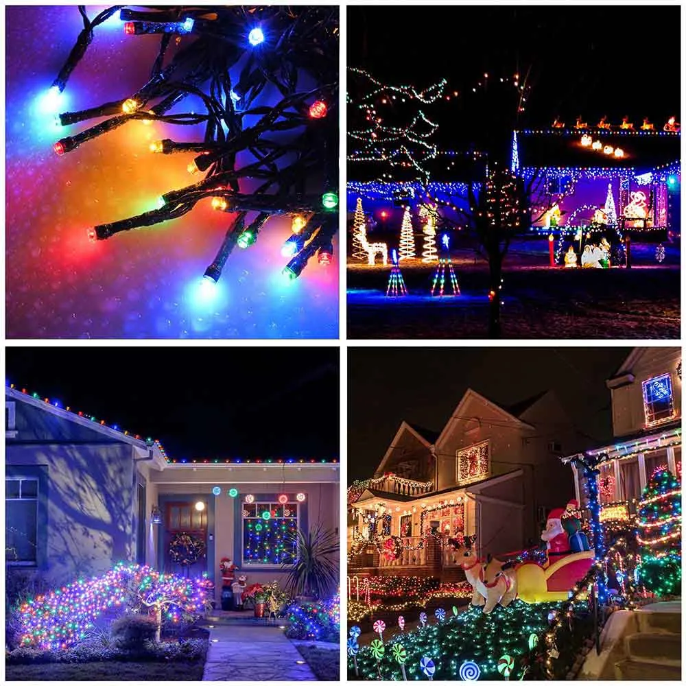 Yescom 100LEDs Solar Patio Christmas Holiday String Light