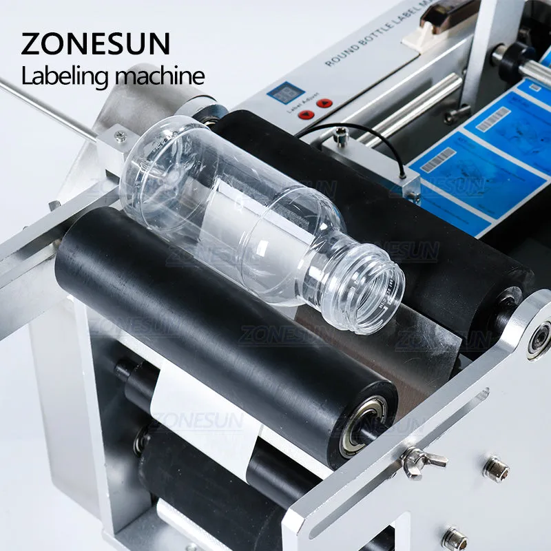 ZONESUN Labeling Machine for Transparent Sticker With Date Printer Printing Labeling Machine