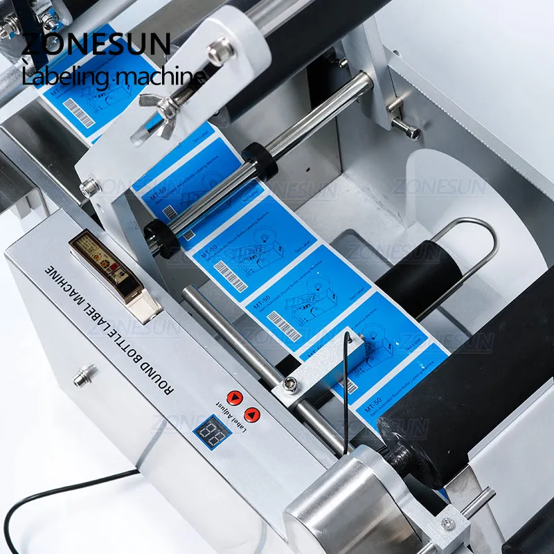 ZONESUN Labeling Machine for Transparent Sticker With Date Printer Printing Labeling Machine